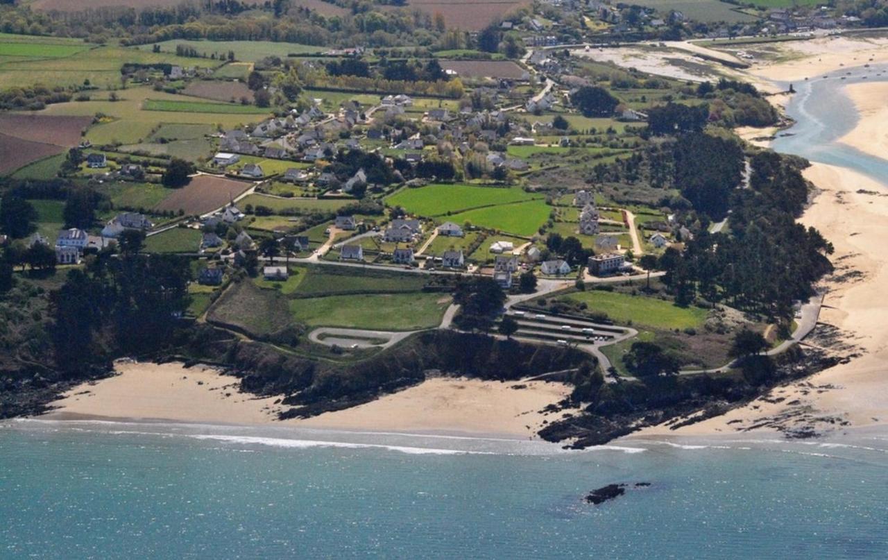 Les Hortensias Grande Tente Familiale Deux Chambres Et Sejour Vue Mer Sur Camping Nature Plestin-les-Grèves Exteriér fotografie
